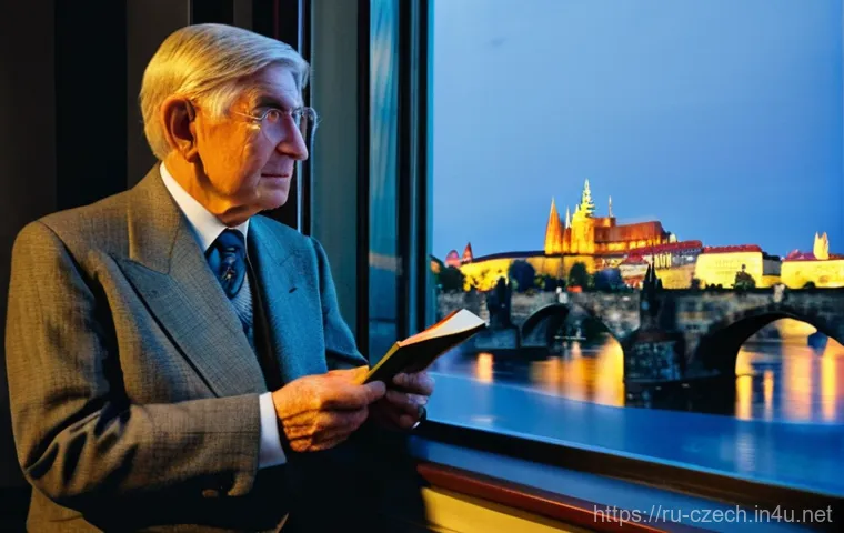 야로슬라프 세이페르트 노벨문학상 수상자 - **Prompt:** A clandestine gathering in a dimly lit, modest room in Nazi-occupied Prague during World...